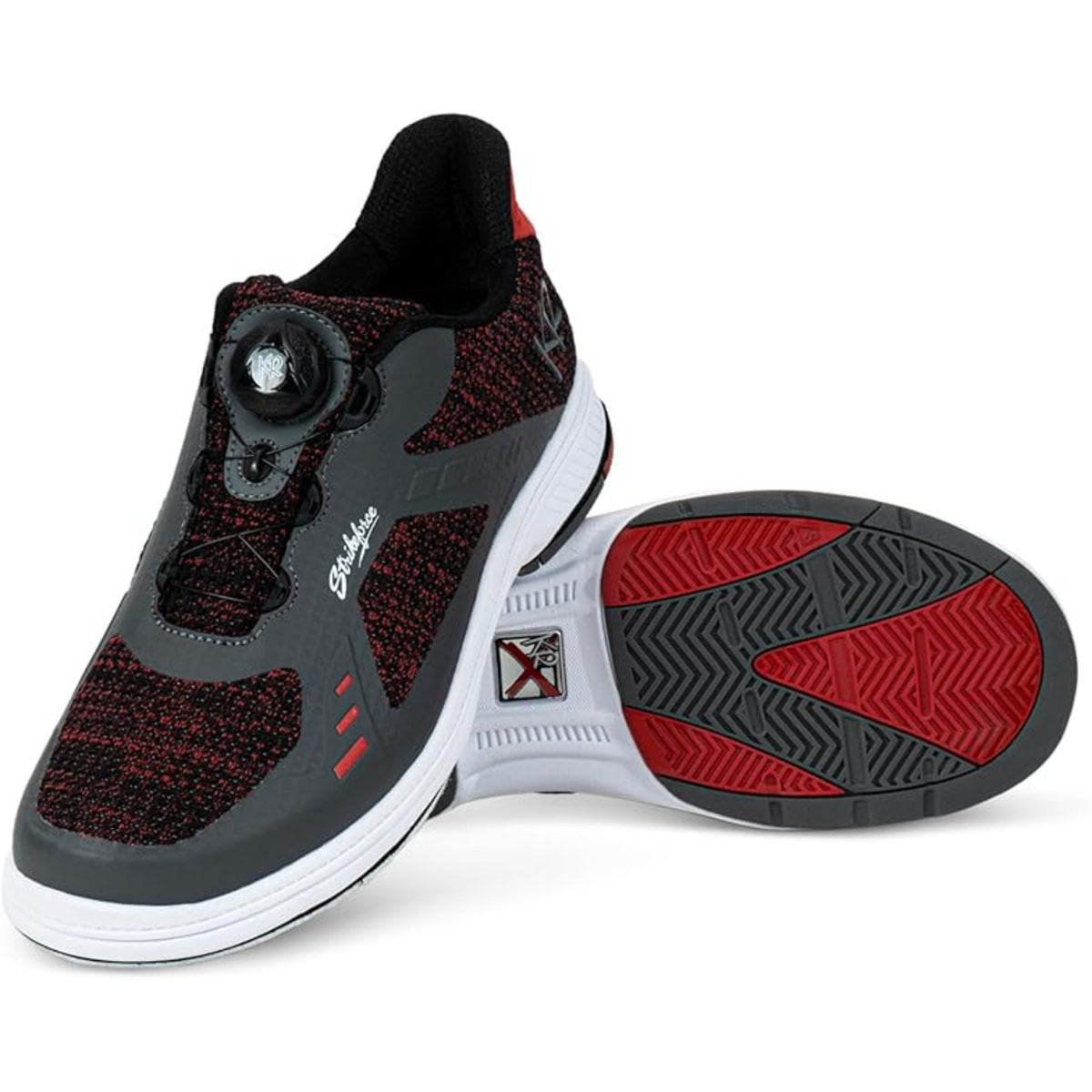 KR Strikeforce Jet FT Black Red Grey Right Hand Men’s Bowling Shoes