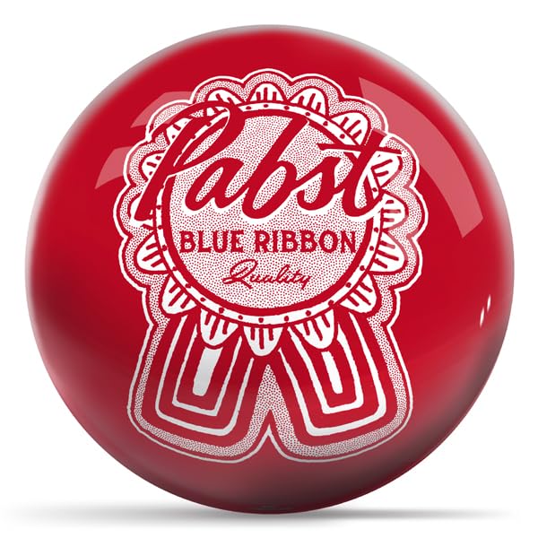 On The Ball Bowling Pabst Classic Ribbon Red with White Logo - view 1