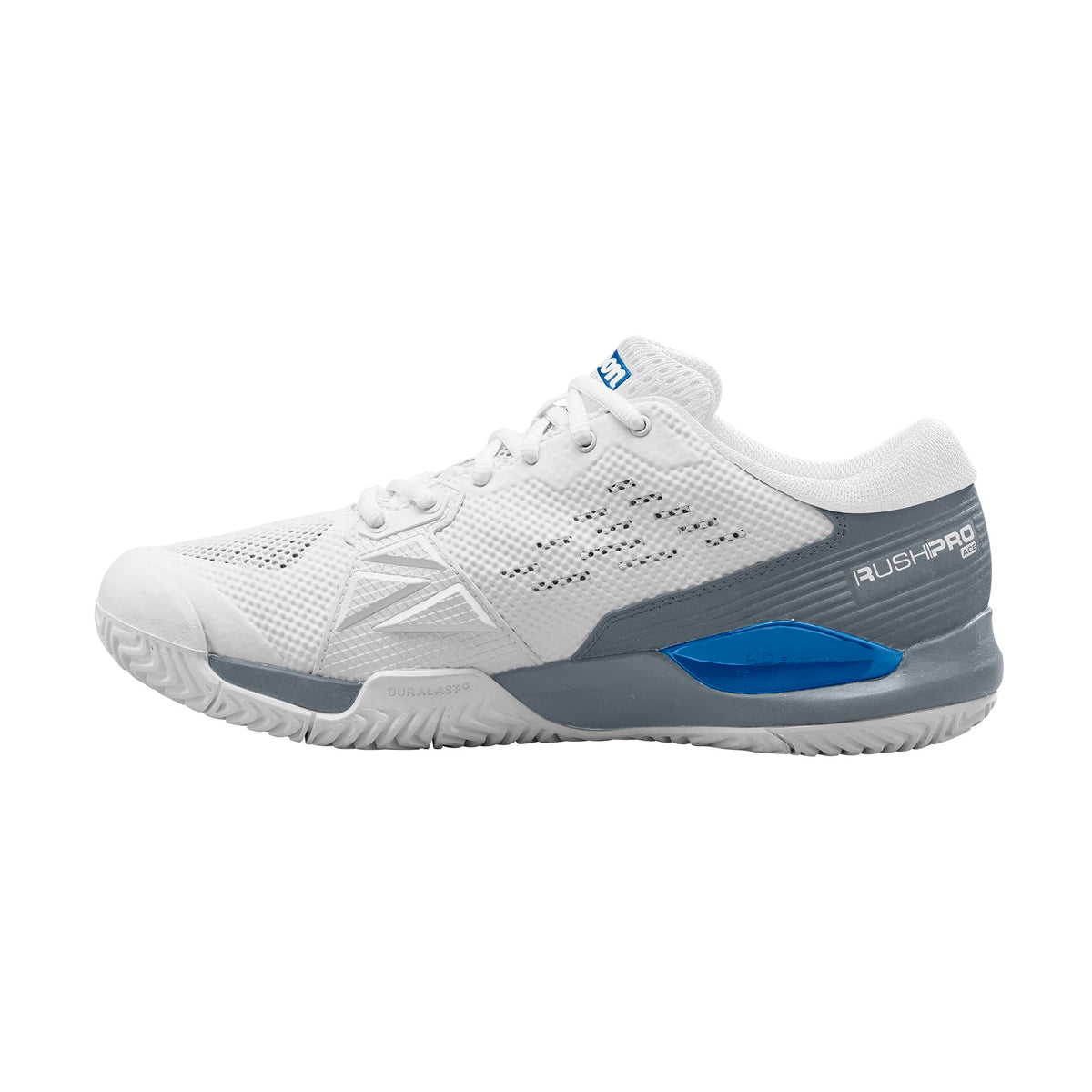 Wilson Rush Pro Ace Pickler Mens Pickleball Shoes, White/Stormy Weather - alternate view 3