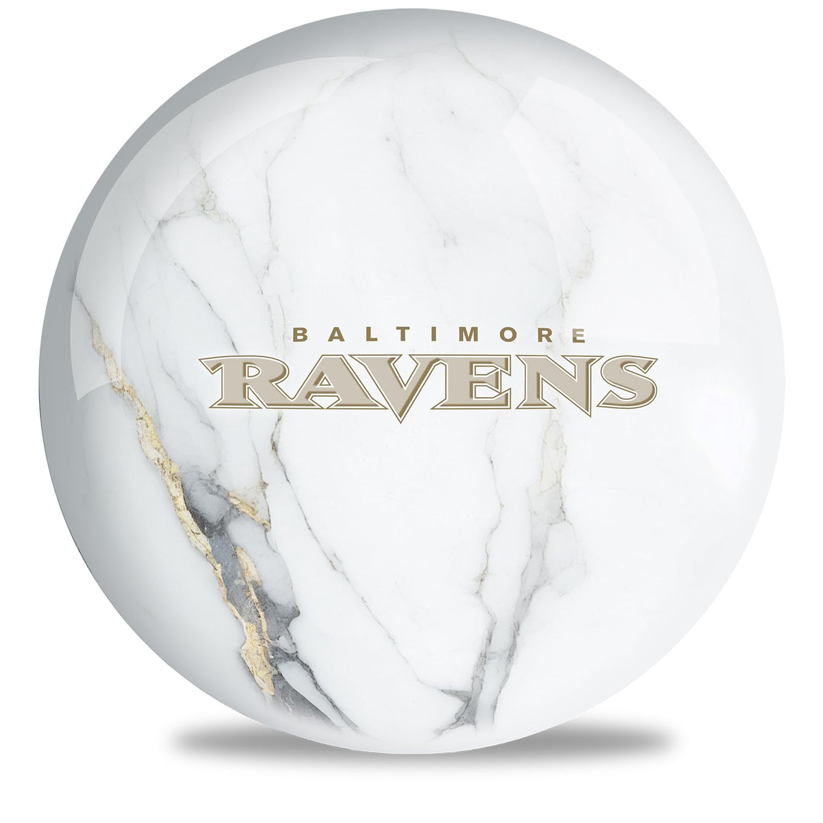 On The Ball Bowling NFL Baltimore Ravens Marble Undrilled Bowling Ball (On Fire) - view 1