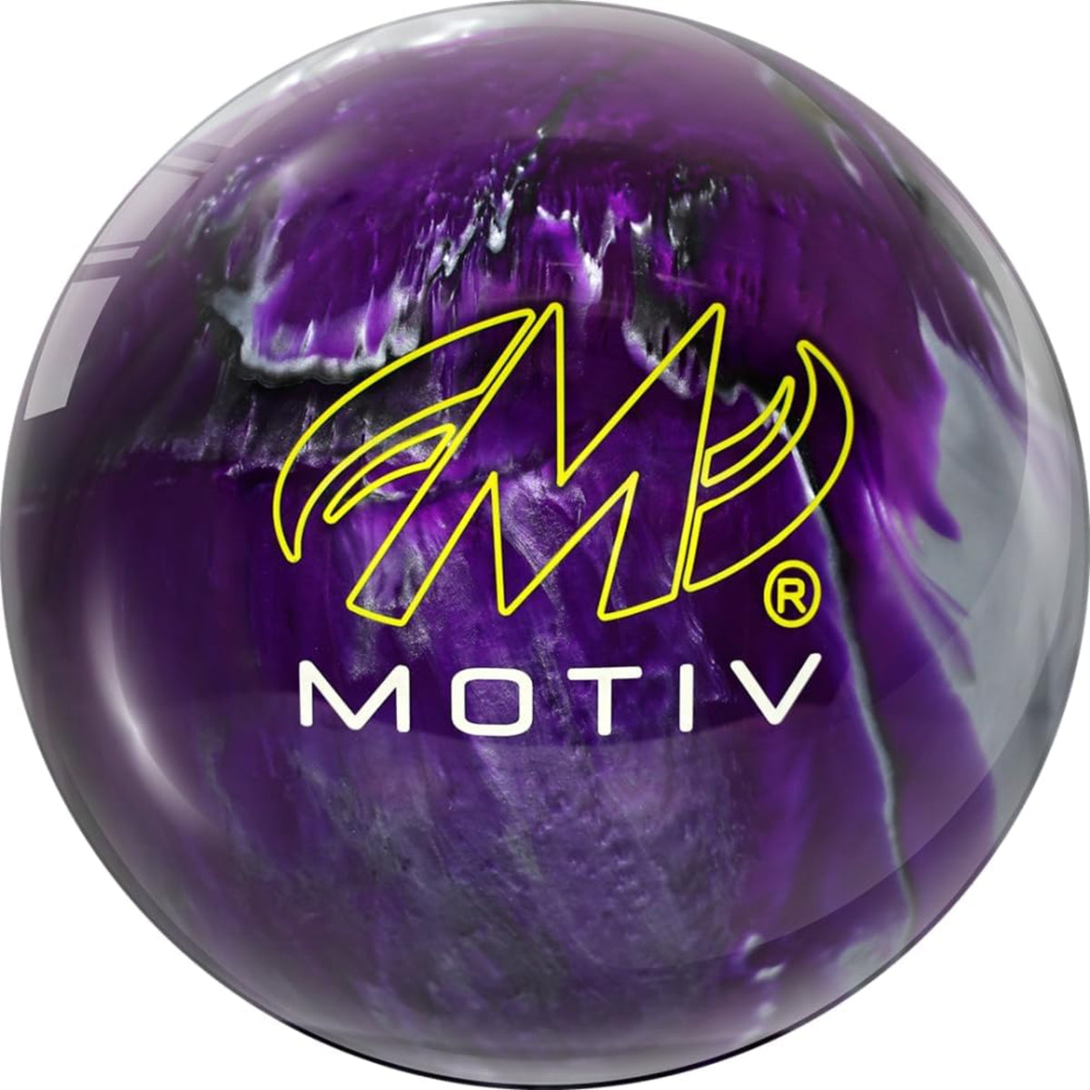 Motiv Aspire Polyester Spare Bowling Ball | Purple/Black/Silver