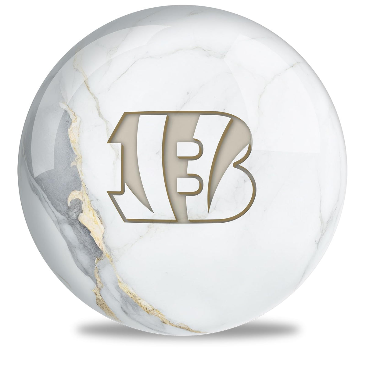On The Ball Bowling NFL Cincinnati Bengals Marble Undrilled Bowling Ball (Marble) - view 2