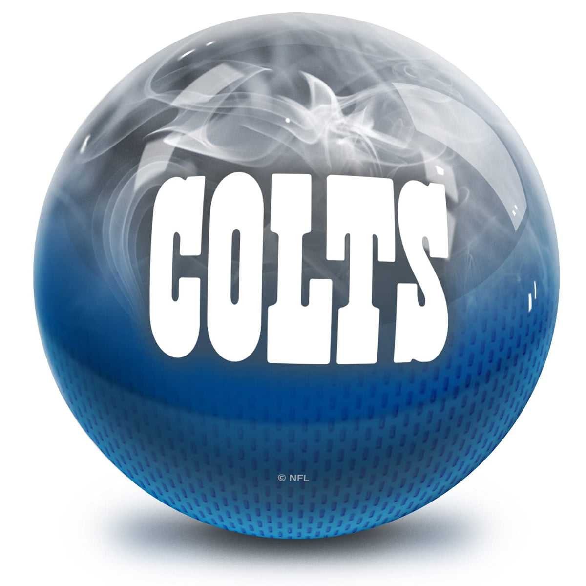 On The Ball Bowling Strikeforce Bowling NFL Indianapolis Colts On Fire Undrilled Bowling Ball - view 1