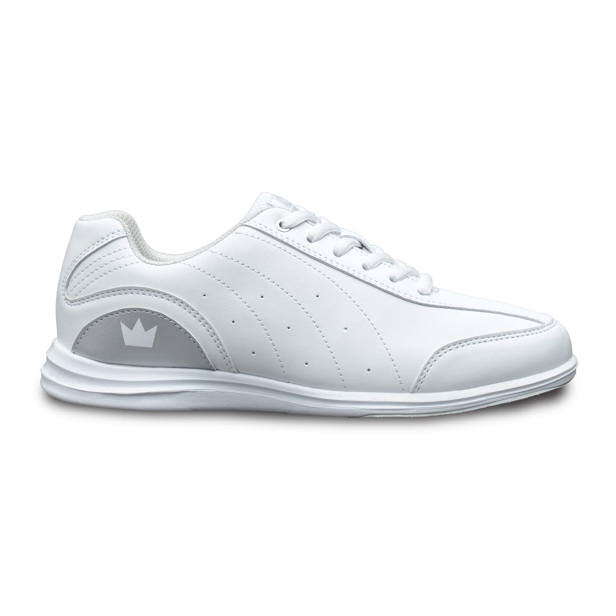 Brunswick Mystic Youth Girls Bowling Shoes (White/Silver, us_Footwear_Size_System, Big_Kid, Women, Numeric, Medium, Numeric_1) - view 1
