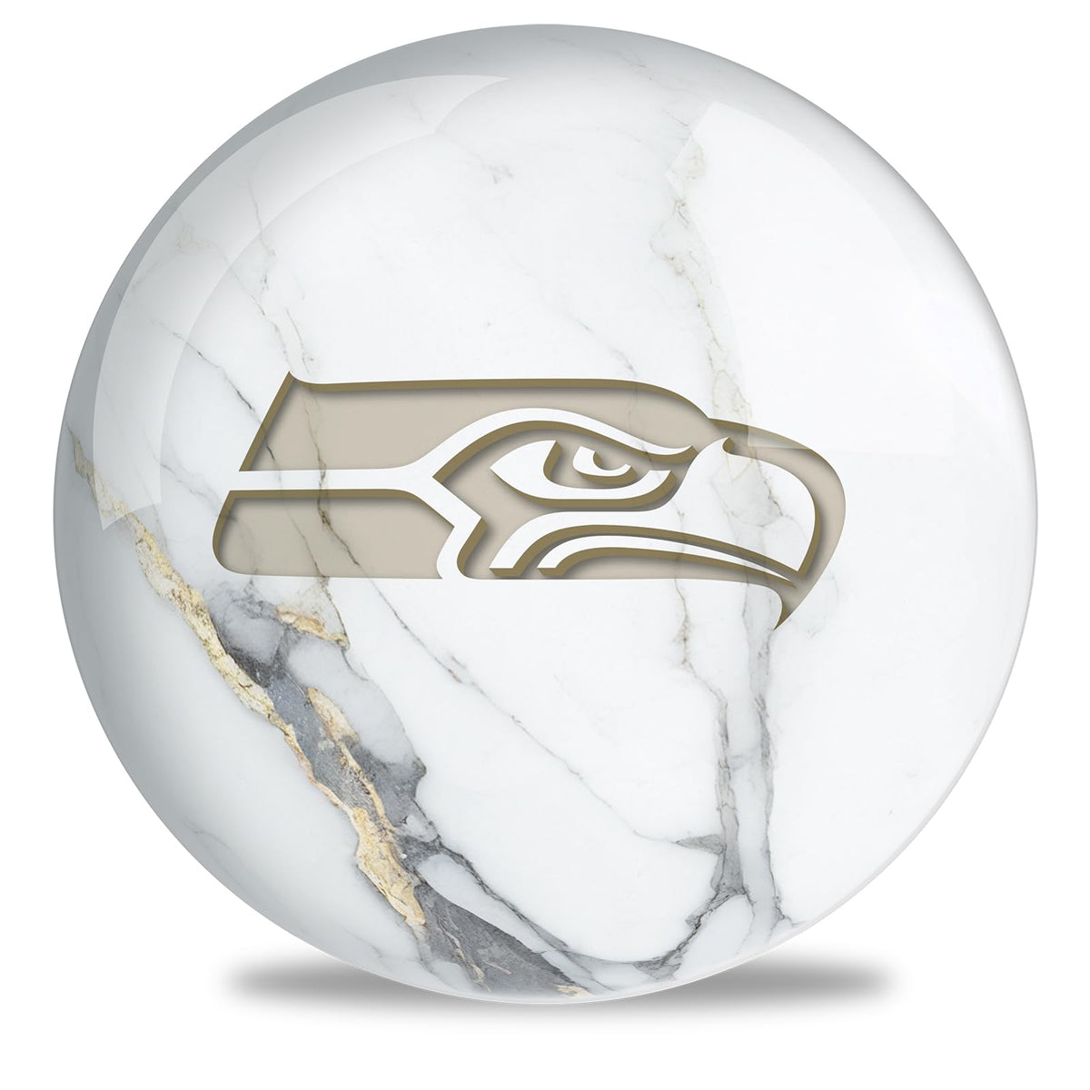 On The Ball Bowling NFL Seattle Seahawks Undrilled Bowling Ball (Marble) - view 2