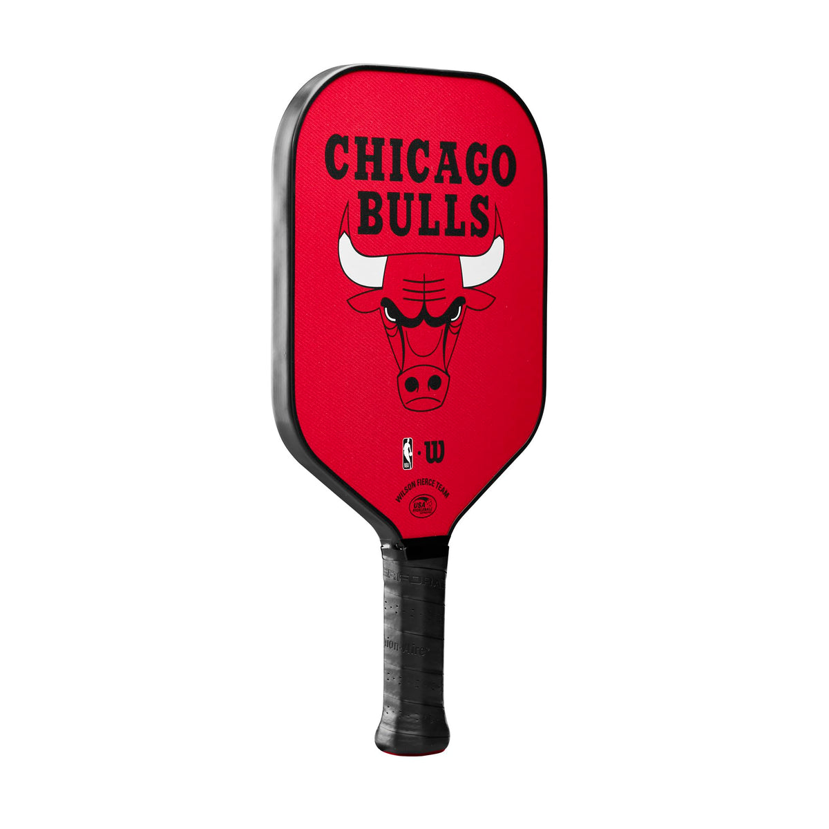 Wilson NBA Collection Fierce Team Pickleball Paddle, Chicago Bulls in Red/Black - alternate view 1