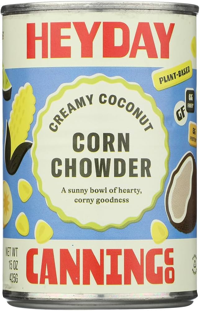 Heyday Canning Co. Creamy Coconut Corn Chowder, 15 oz (Case of 12)