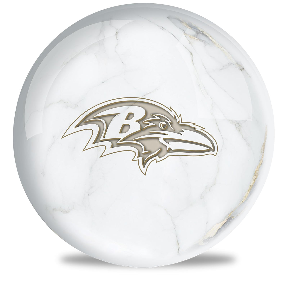 On The Ball Bowling NFL Baltimore Ravens Marble Undrilled Bowling Ball (On Fire) - view 2