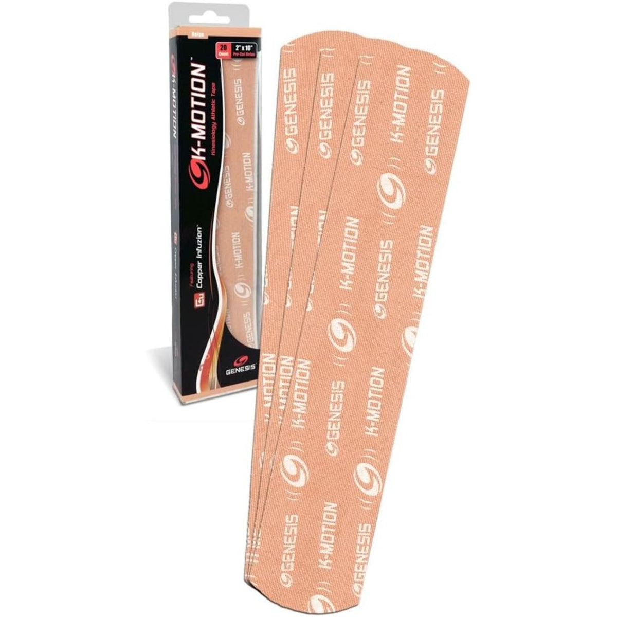Genesis K-Motion Tape with Copper Infuzion Pre-Cut Pack