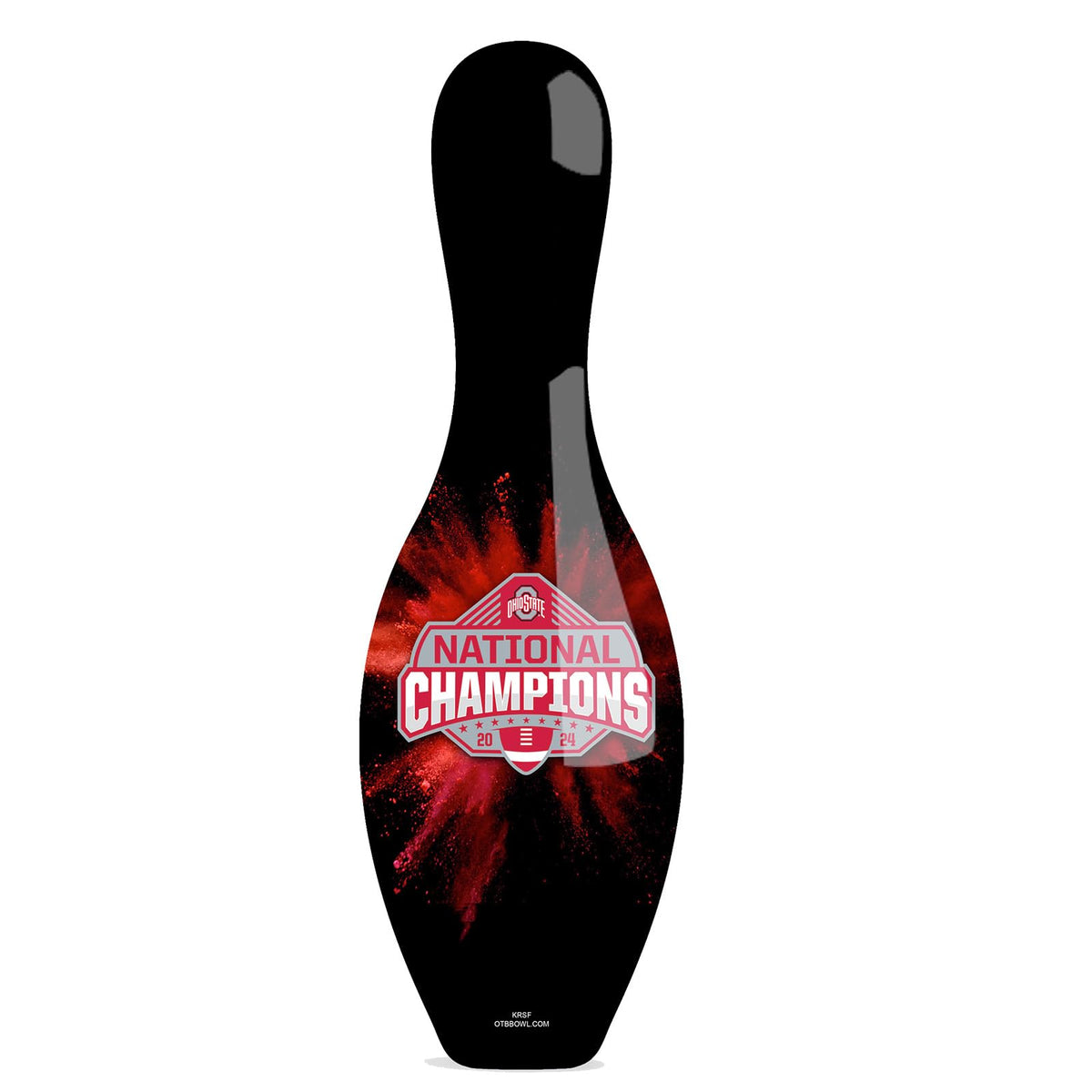 On The Ball Bowling National Championship Black Bowling Pin - view 1