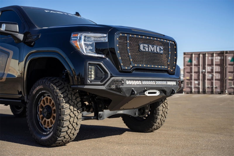 Addictive Desert Designs 2019 GMC Sierra 1500 SF Front Bumper w/ Winch Mount & Sensor Cutout - View 5