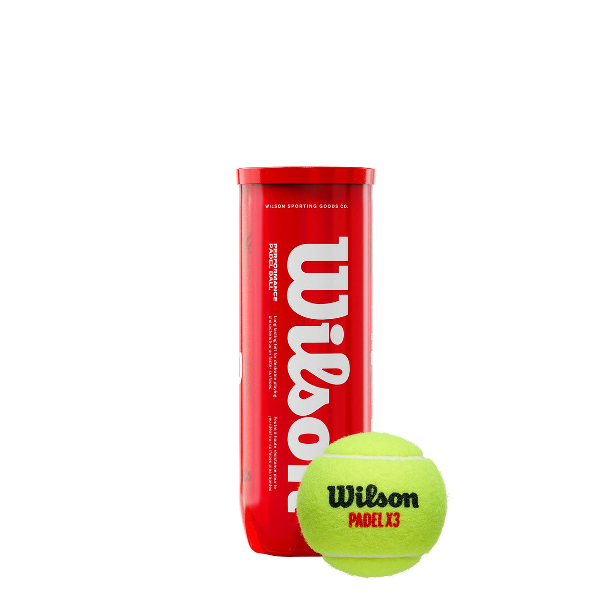 Wilson X3 Speed Padel Balls, 3 Ball Can, Yellow - view 1