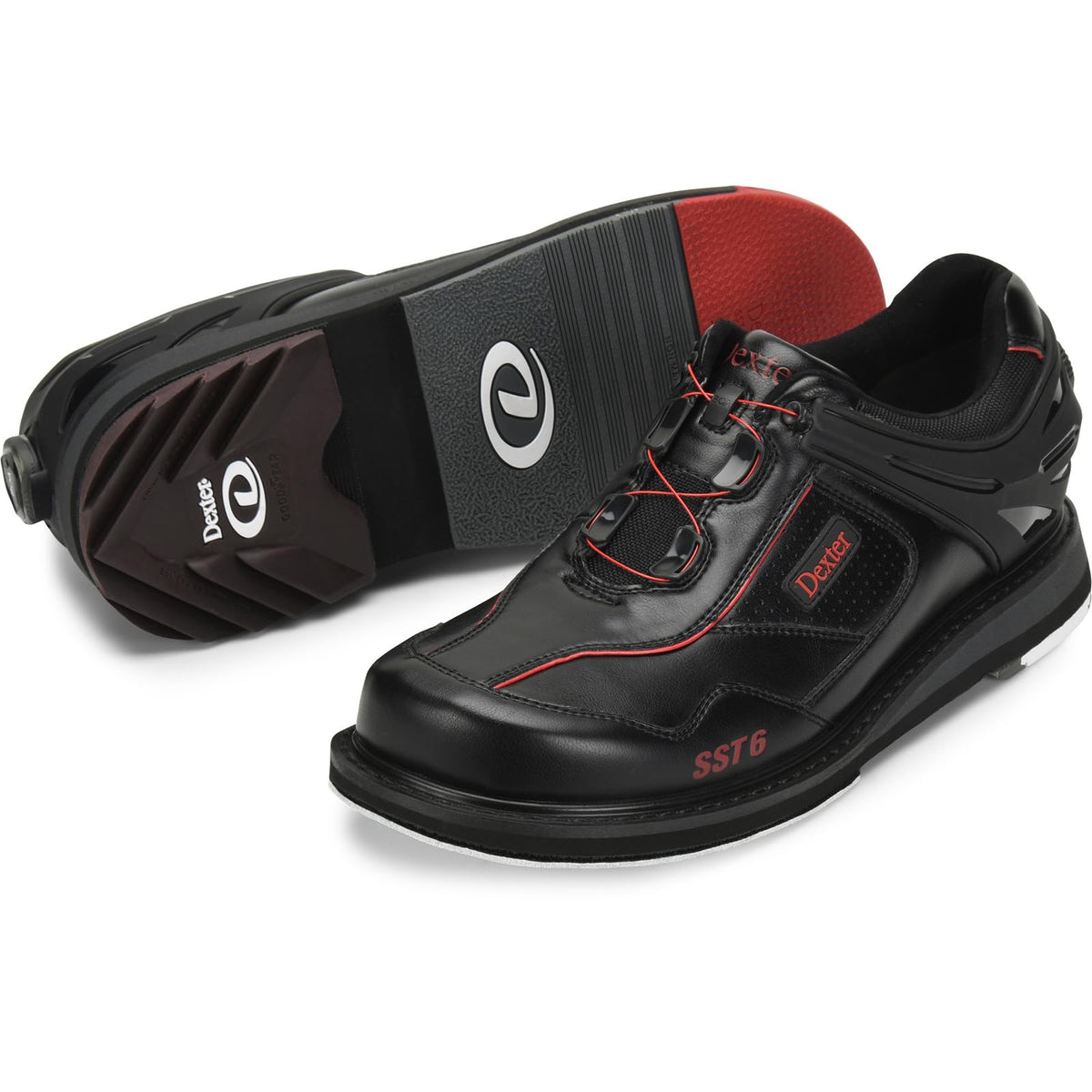 Dexter Men's SST 6 Hybrid BOA Right Handed Bowling Shoes Black/Red - Medium Width - view 2