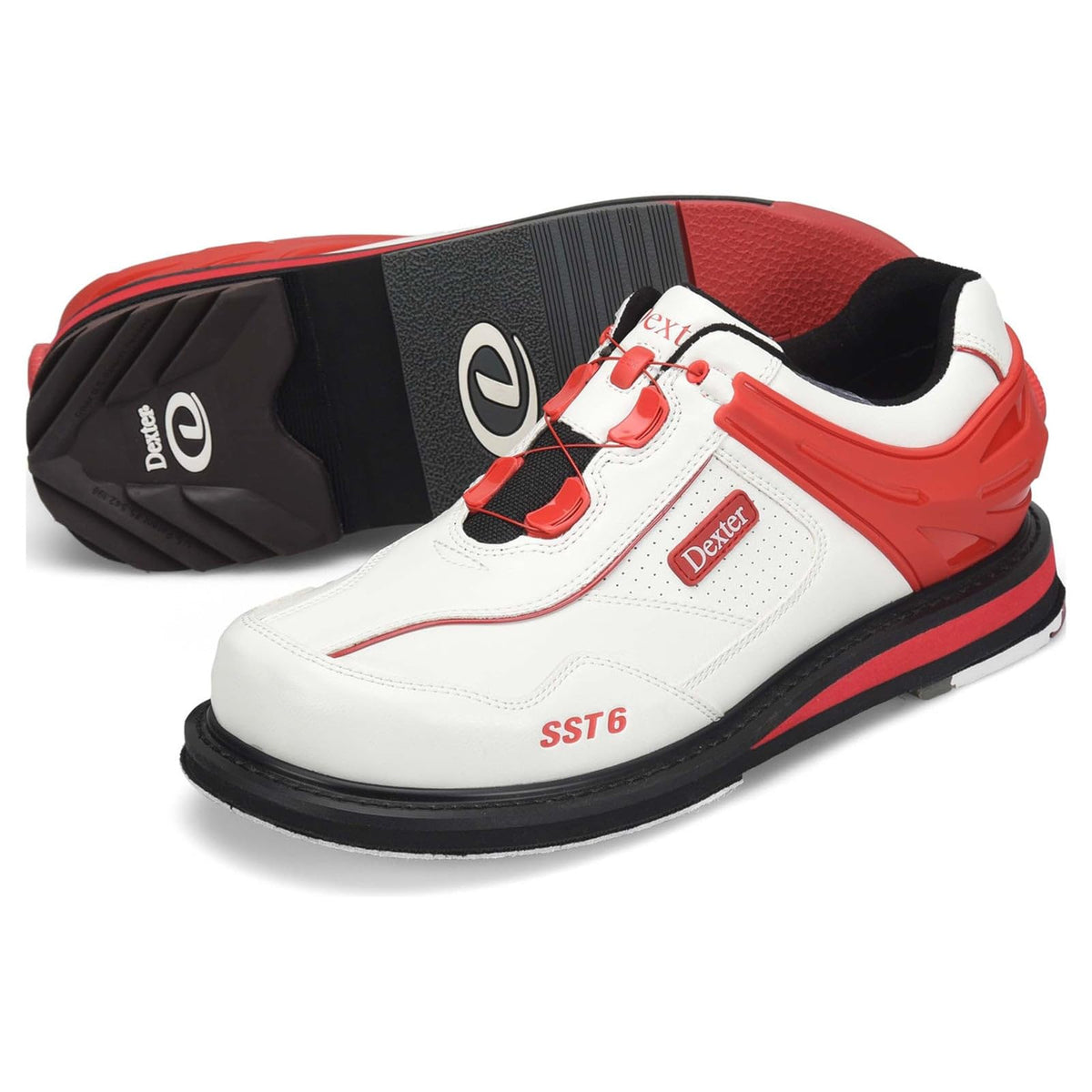 Dexter Mens SST 6 Hybrid BOA Bowling Shoes Right Hand - White/Red - view 2