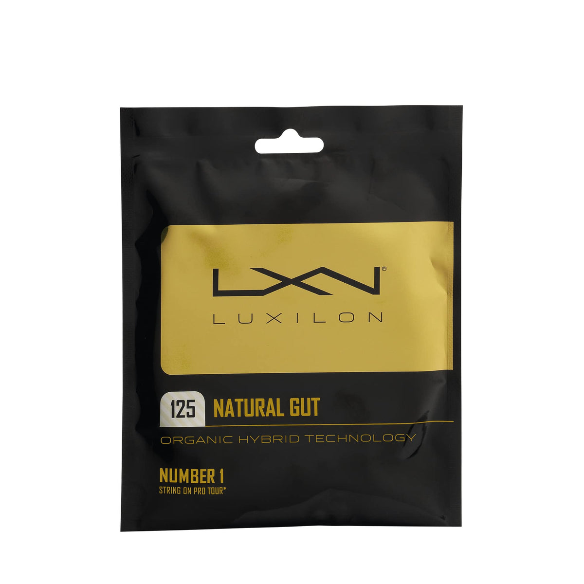 Luxilon Natural Gut 125 Tennis String Set, 17 Gauge, Natural - main view
