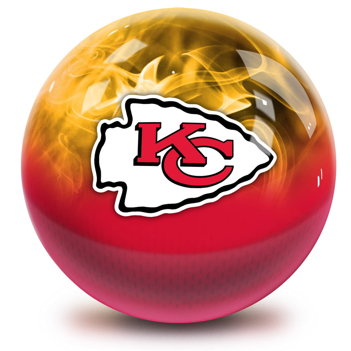 On The Ball Bowling NFL Kansas City Chiefs Undrilled Bowling Ball (On Fire) - view 2