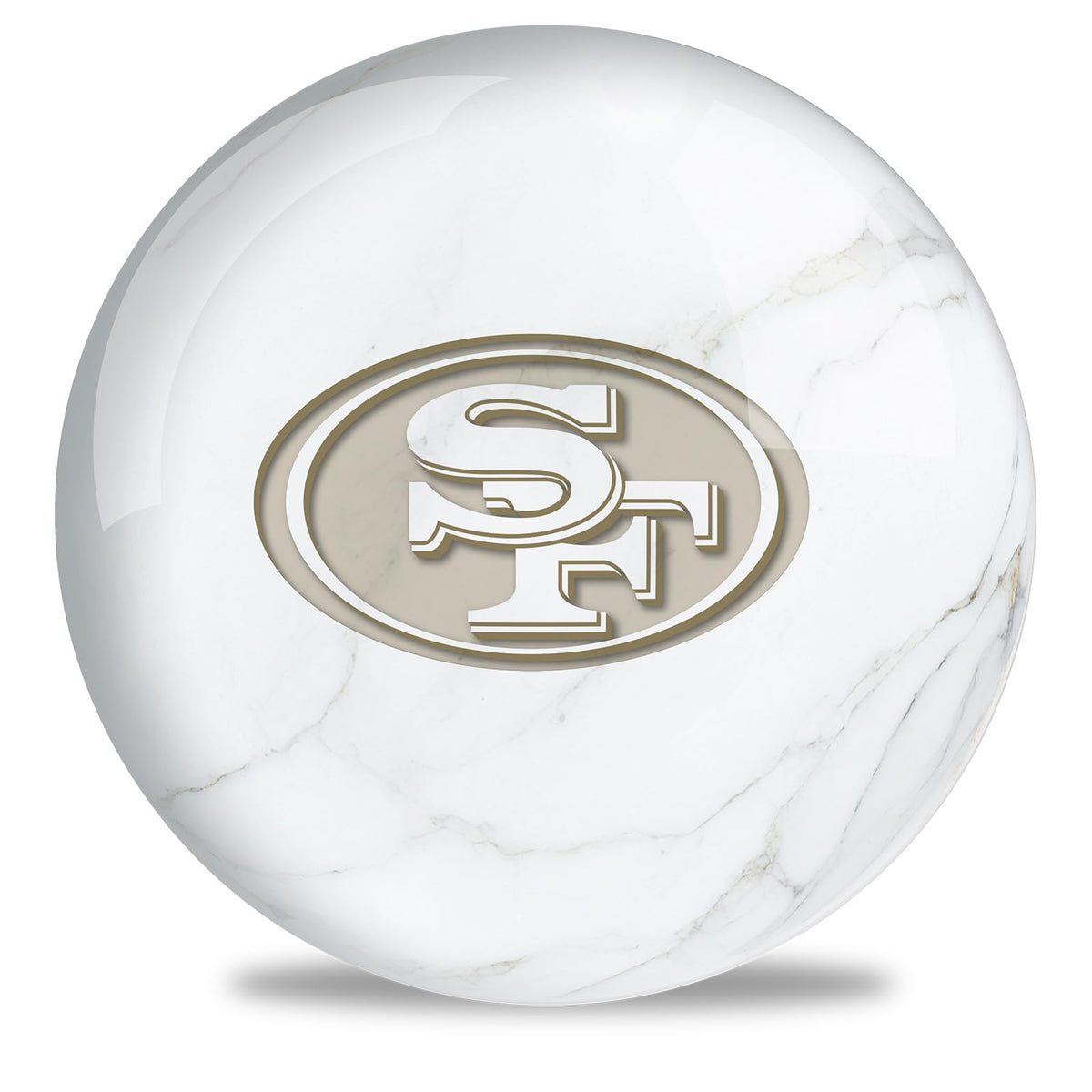 On The Ball Bowling NFL San Francisco 49ers Undrilled Bowling Ball (Marble) - view 2