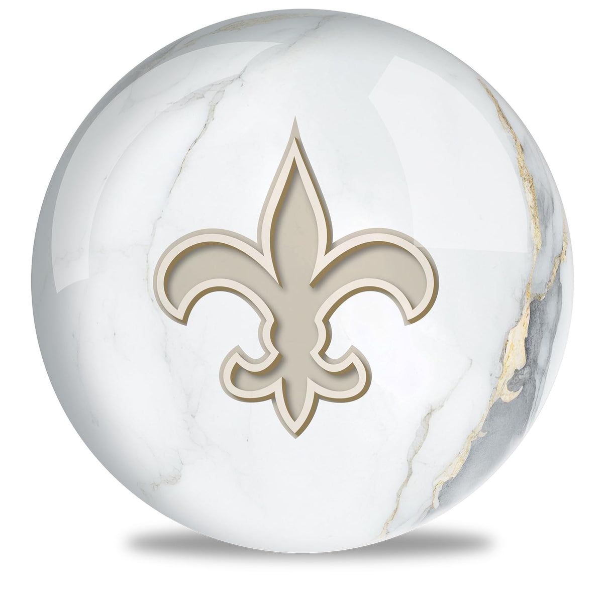 On The Ball Bowling NFL New Orleans Saints Undrilled Bowling Ball (Marble) - view 2