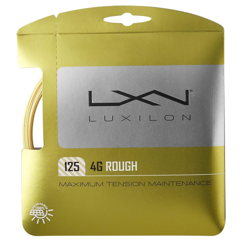 Luxilon 4G Rough 125 Tennis String Set, 16L Gauge 1.25mm, Gold - main view