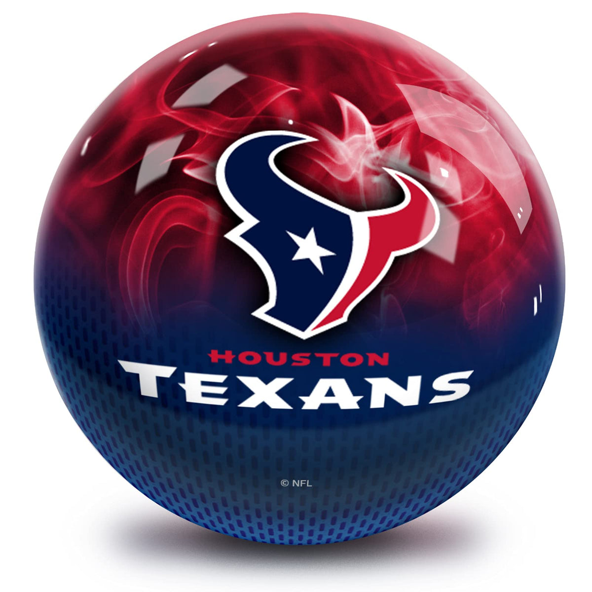 On The Ball Bowling NFL Houston Texans Undrilled Bowling Ball (On Fire) - view 3