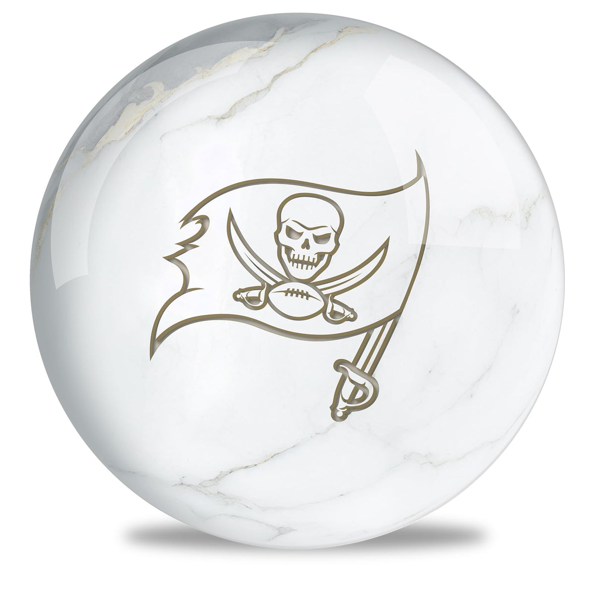 On The Ball Bowling NFL Tampa Bay Buccaneers Undrilled Bowling Ball (Marble) - view 2