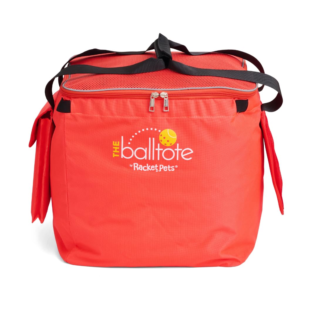 Racket Pets Ball Tote Replacement Bag for Teaching Carts in Orange - Front View