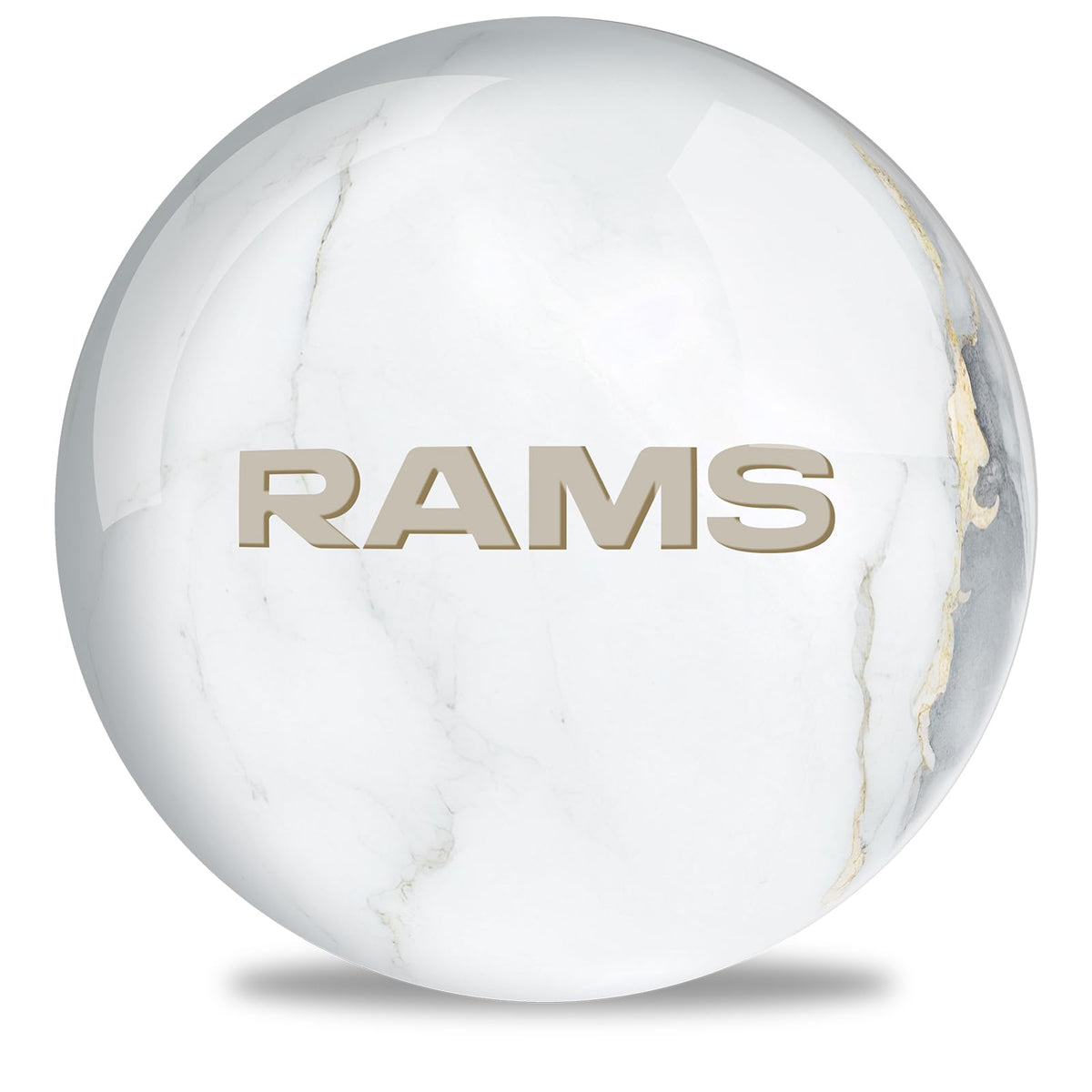 On The Ball Bowling NFL Los Angeles Rams Undrilled Bowling Ball (Marble) - view 1