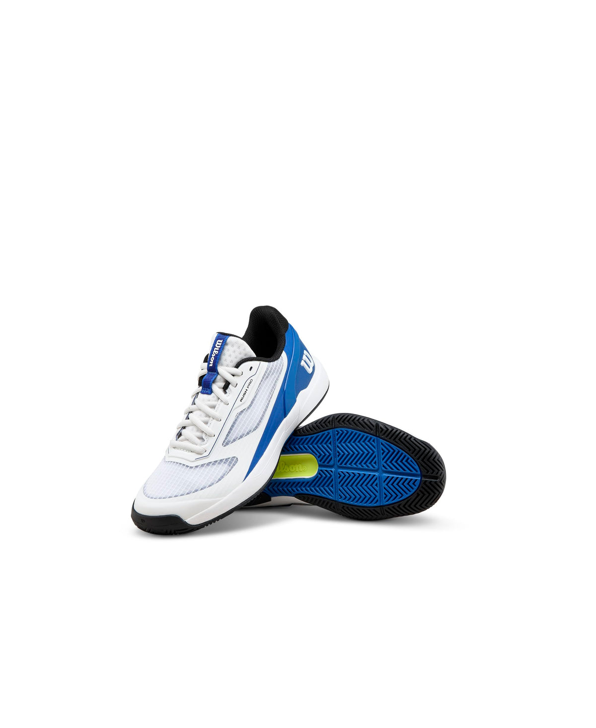 Wilson Rush Pro 5 Junior Tennis Shoes, White/Deja Vu Blue/Safety Yellow - alternate view 7