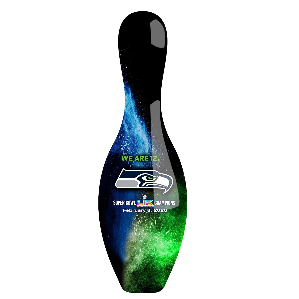 KR Strikeforce Super Bowl LX Champion Seattle Seahawks Bowling Pin - view 2
