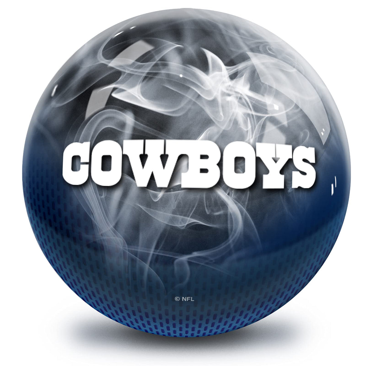 On The Ball Bowling NFL Dallas Cowboys Undrilled Polyester Bowling Ball (On Fire) - view 3