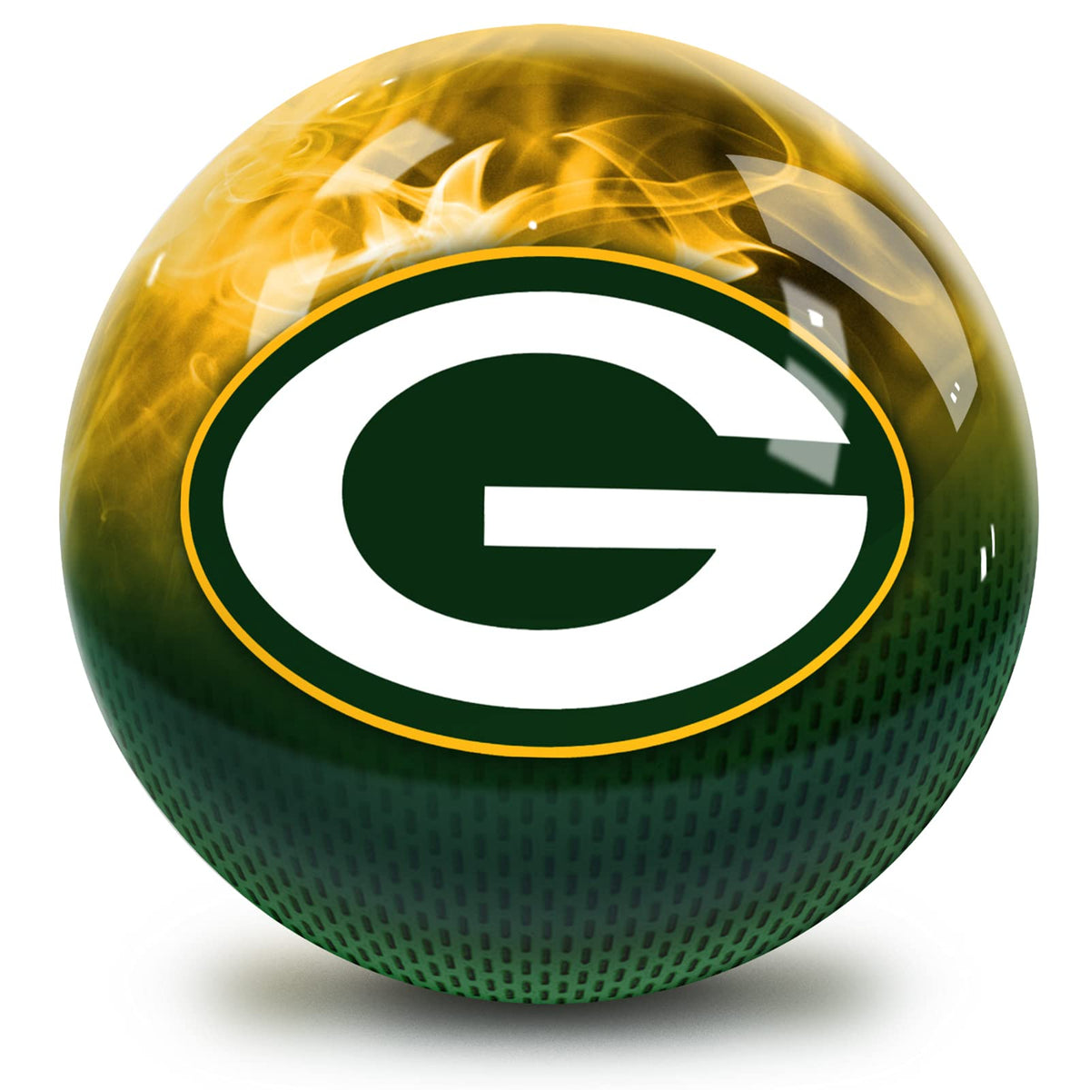 On The Ball Bowling NFL Green Bay Packers Marble Undrilled Bowling Ball (On Fire) - view 2
