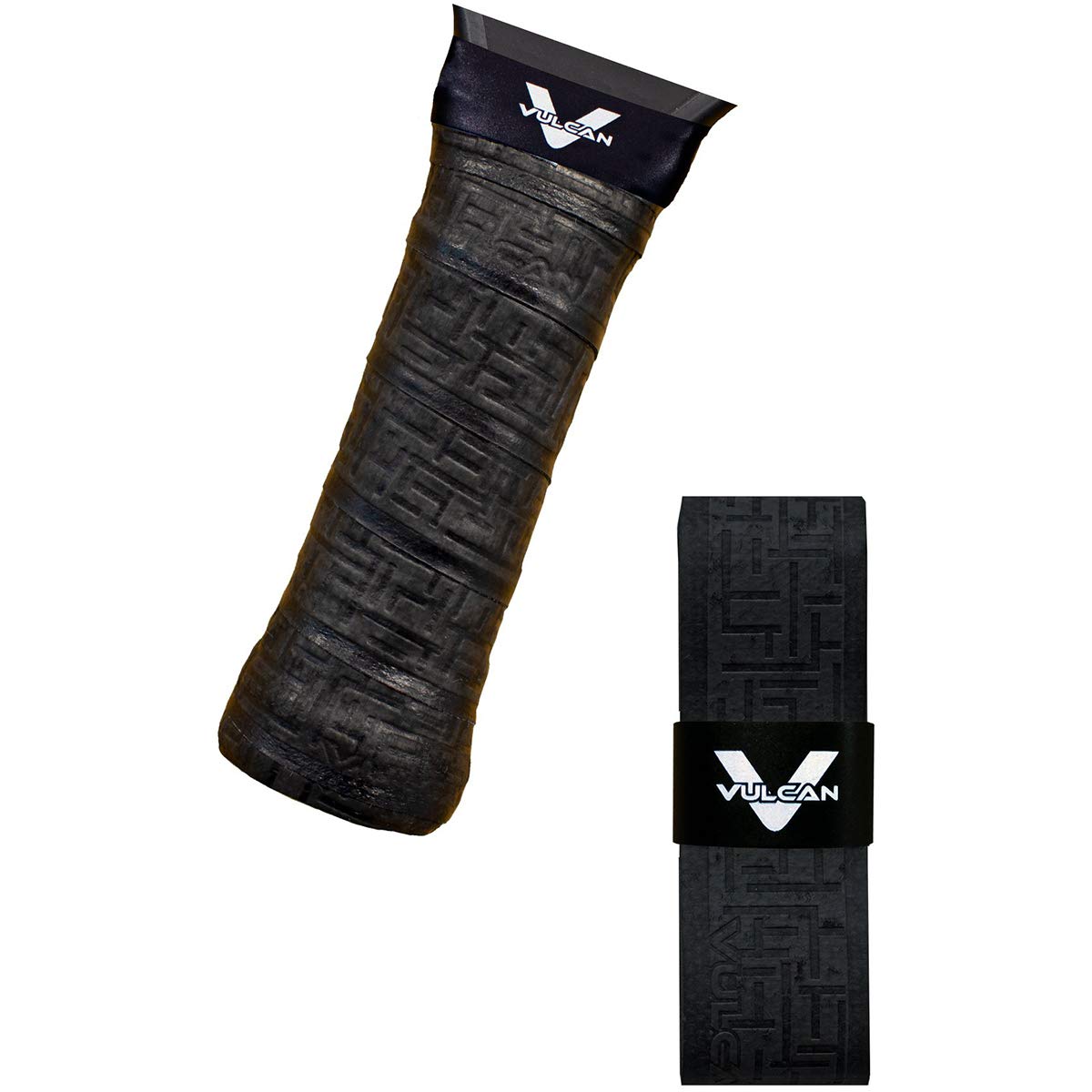 Vulcan Max Cool Pickleball Overgrip, 3 Pack in Black - Front View