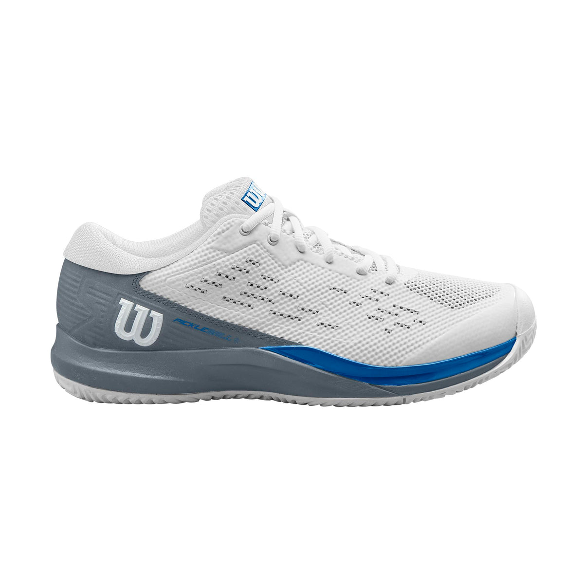 Wilson Rush Pro Ace Pickler Mens Pickleball Shoes, White/Stormy Weather - alternate view 1