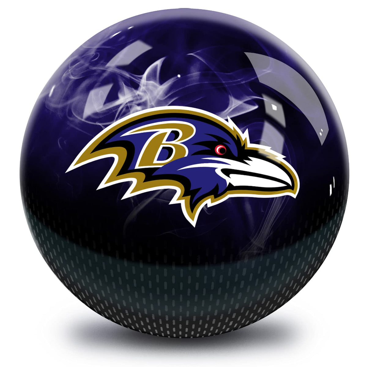 On The Ball Bowling NFL Baltimore Ravens Marble Undrilled Bowling Ball (On Fire) - view 4