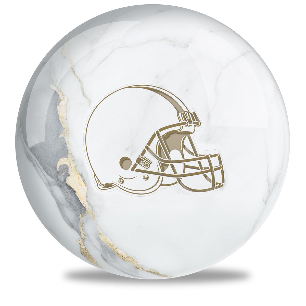 On The Ball Bowling NFL Cleveland Browns Undrilled Bowling Ball (Marble) - view 2