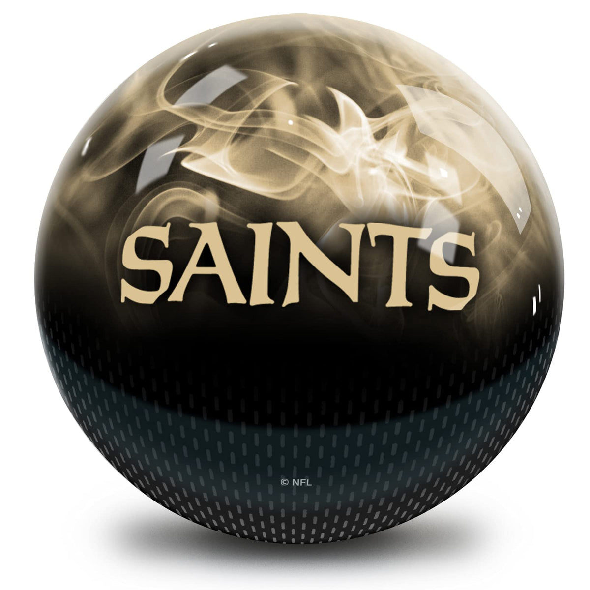 On The Ball Bowling NFL New Orleans Saints Undrilled Bowling Ball (On Fire) - view 1