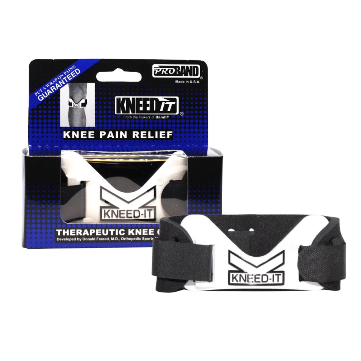 ProBand KneedIT® Therapeutic Band for Knee Pain Relief, Anatomically Focused Dynamic Compression Band for Arthritis, Tendinitis, Runner’s Knee (chondromalacia) & Jumpers Knee (patella tendonitis) - view 1