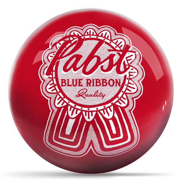On The Ball Bowling Pabst Classic Ribbon Red with White Logo - view 2