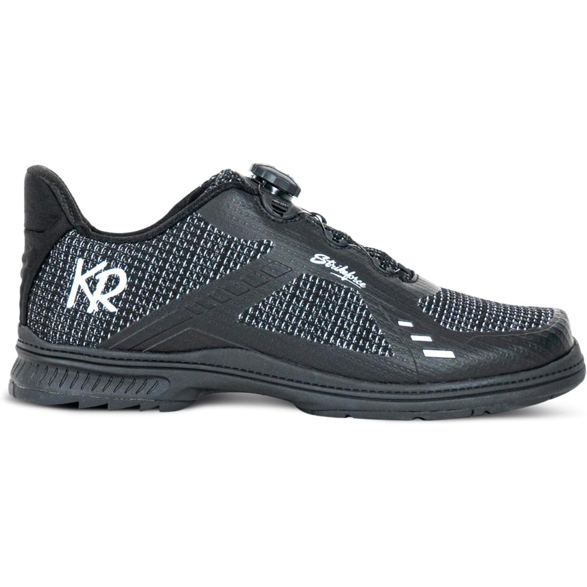 KR Strikeforce Jet FT Black Silver Right Hand Men’s Bowling Shoes