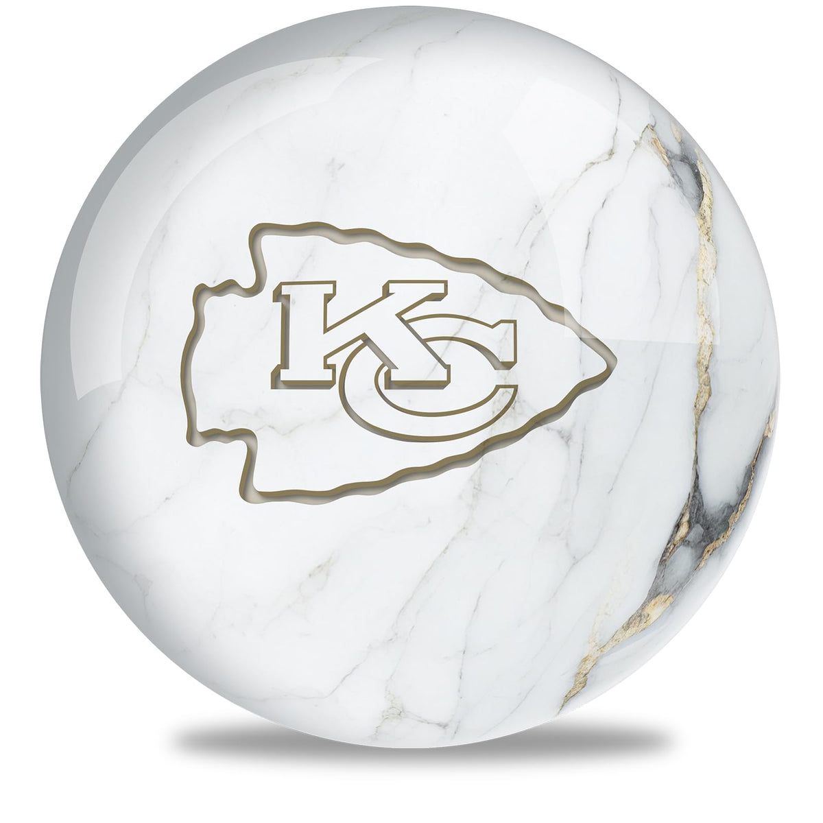 On The Ball Bowling NFL Kansas City Chiefs Undrilled Bowling Ball (Marble) - view 2