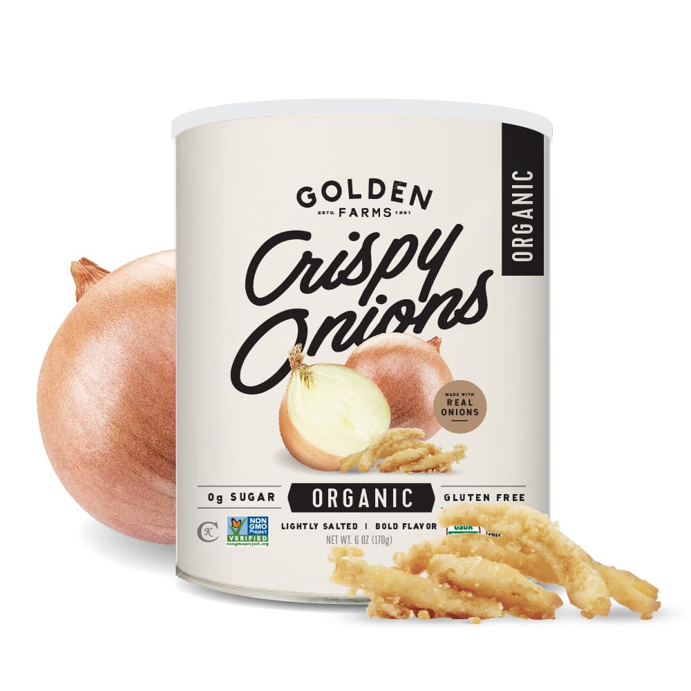 Golden Farms Organic Crispy Fried Onions, 6 oz (Case of 12)