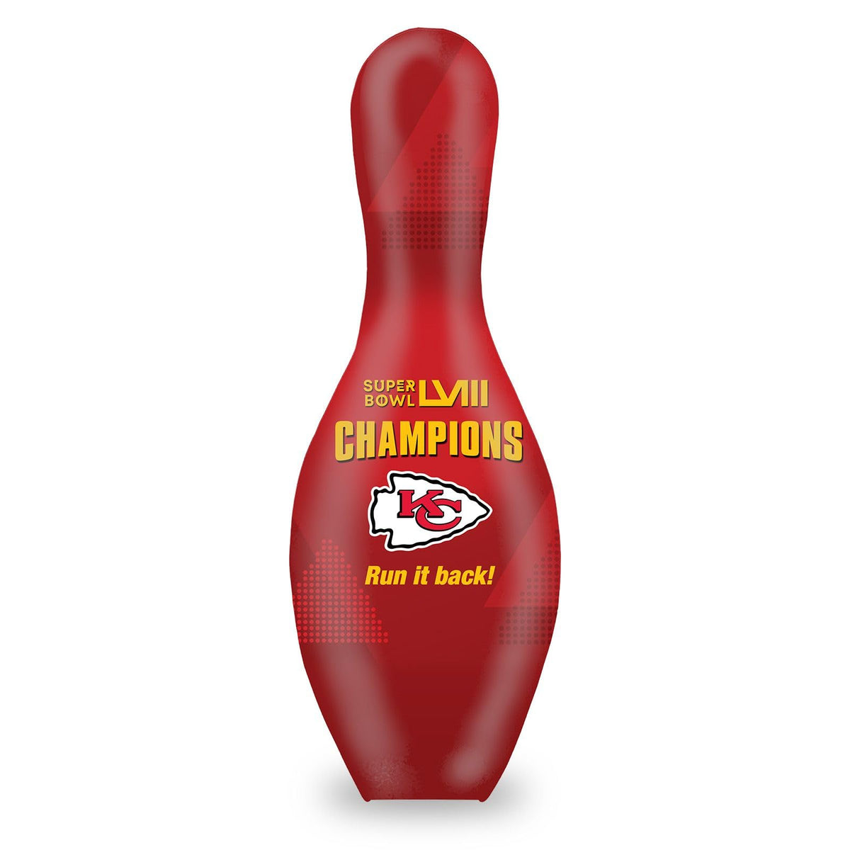 On The Ball Bowling Officially Licensed NFL Kansas City Chiefs Super Bowl LVIII Champions Official Size Bowling Pin - view 1