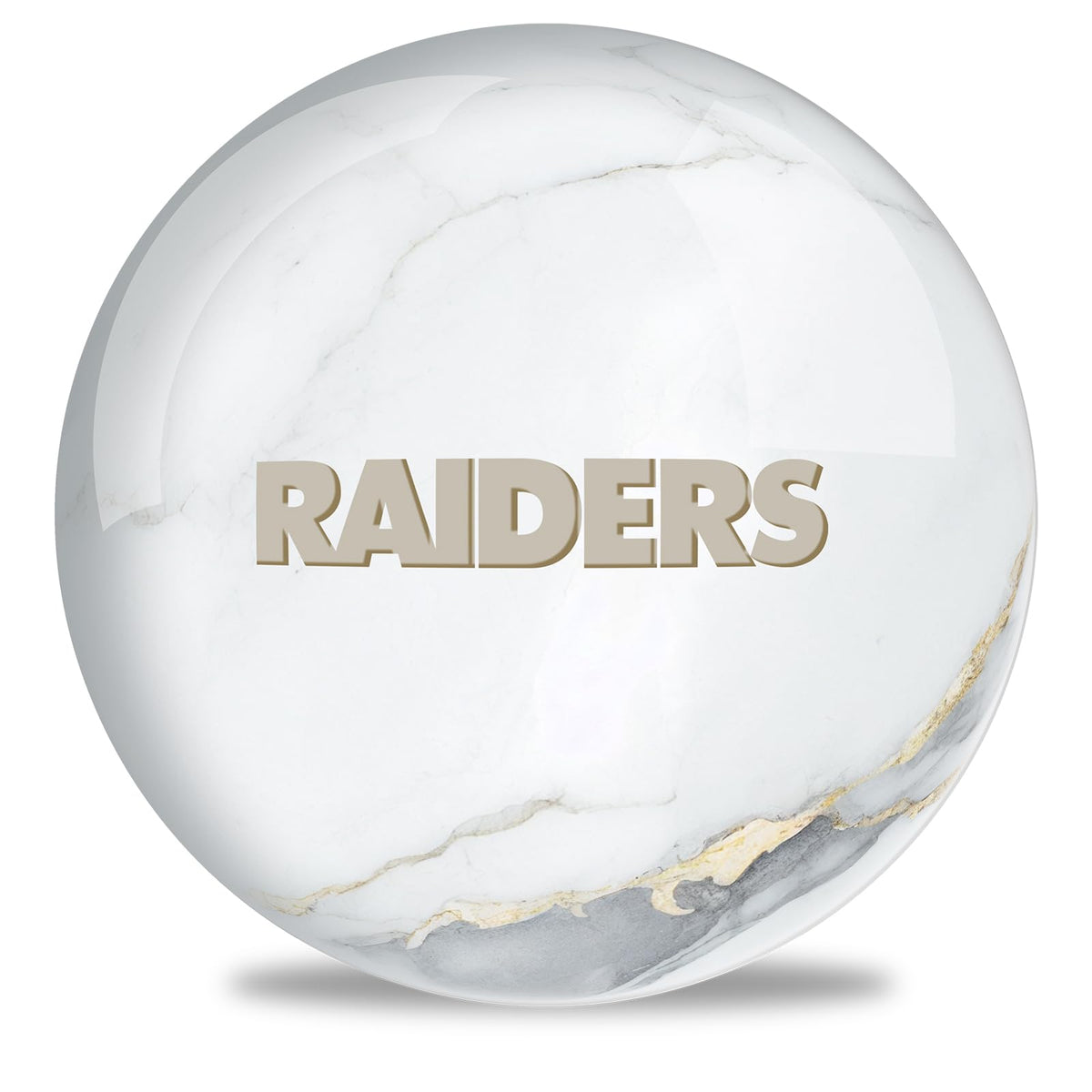On The Ball Bowling NFL Las Vegas Raiders Undrilled Bowling Ball (Marble) - view 1
