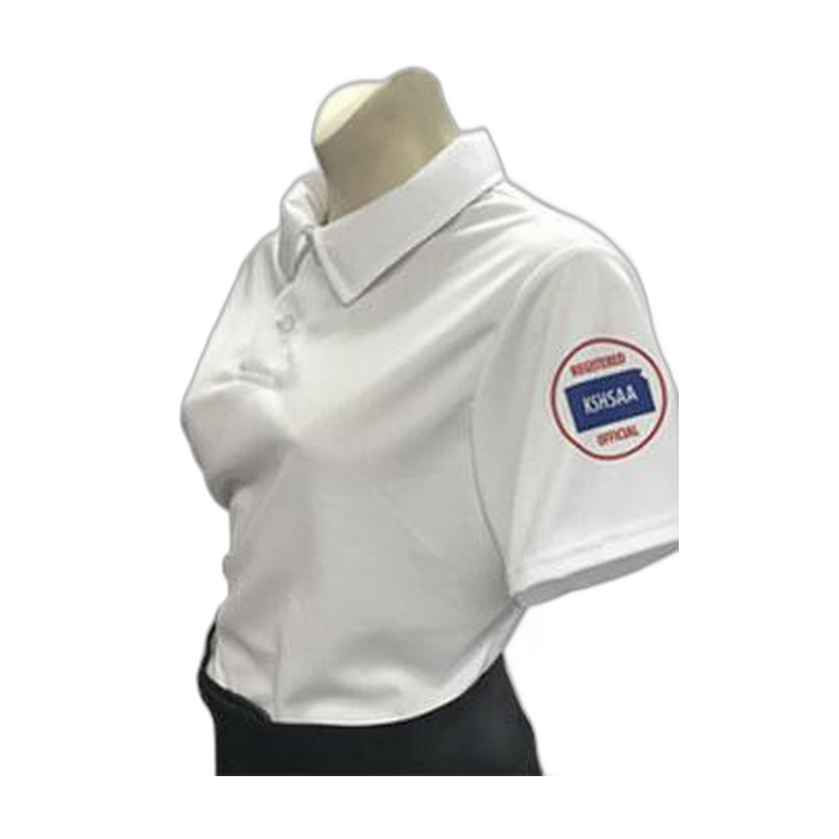 Smitty Kansas KSHSAA Logo Women's White Volleyball Shirts in No Flag