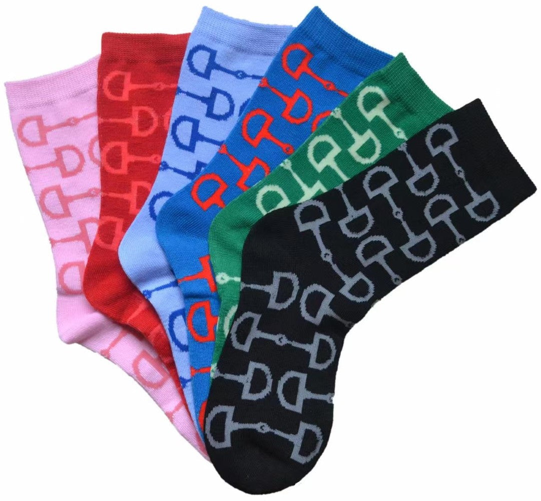 AWST Int'l Snaffle Bits Crew Socks- 6 Pack