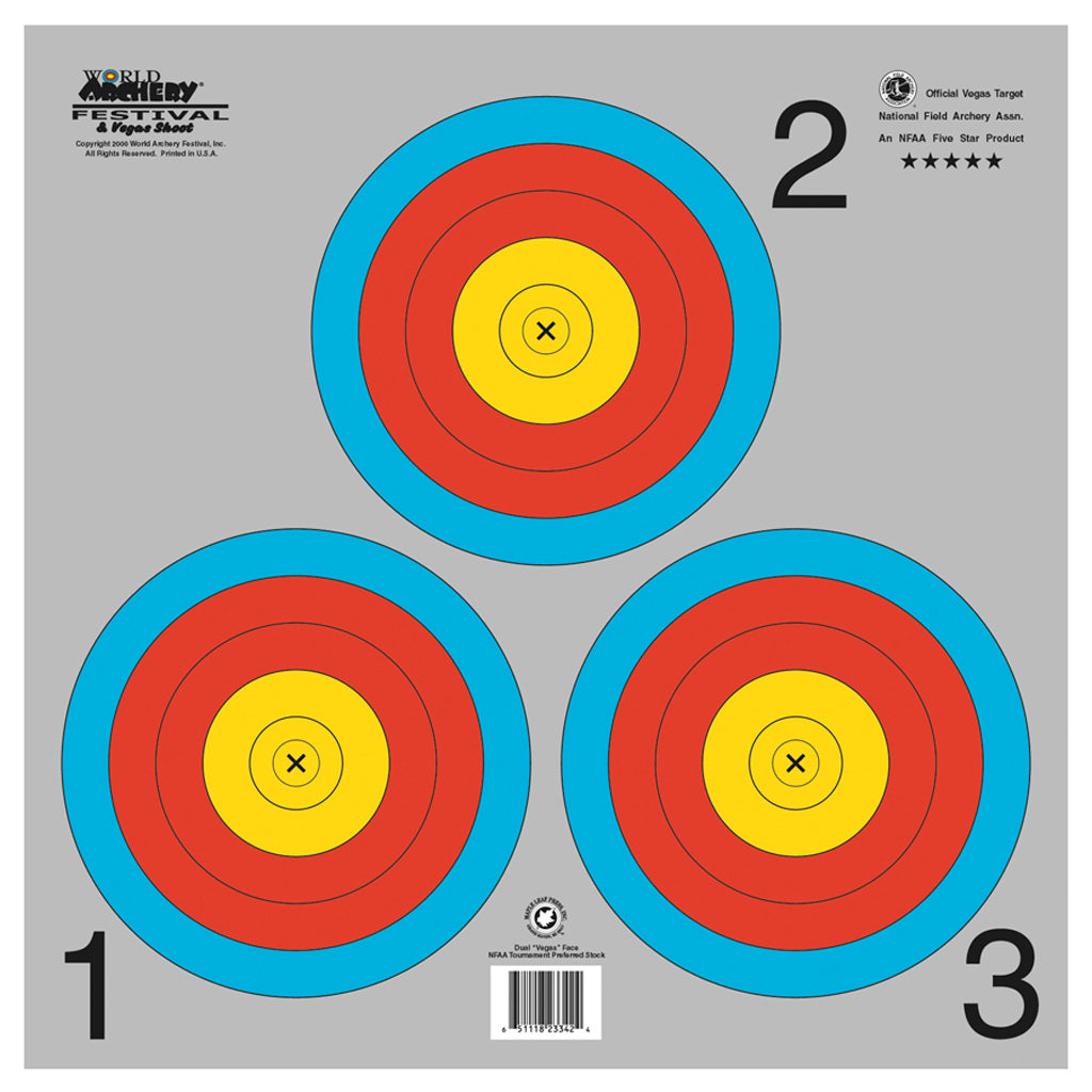 Maple Leaf Press Maple Leaf Target Face in NFAA Vegas 3-Spot 100 pk. - Front View
