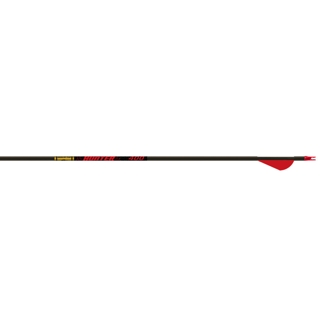 Gold Tip Hunter Arrows in 340 Raptor Vanes 6 pk. - Front View