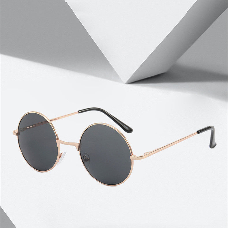 Men’s Retro Round Sunglasses – UV400 Alloy Frame Fashion Eyewear
