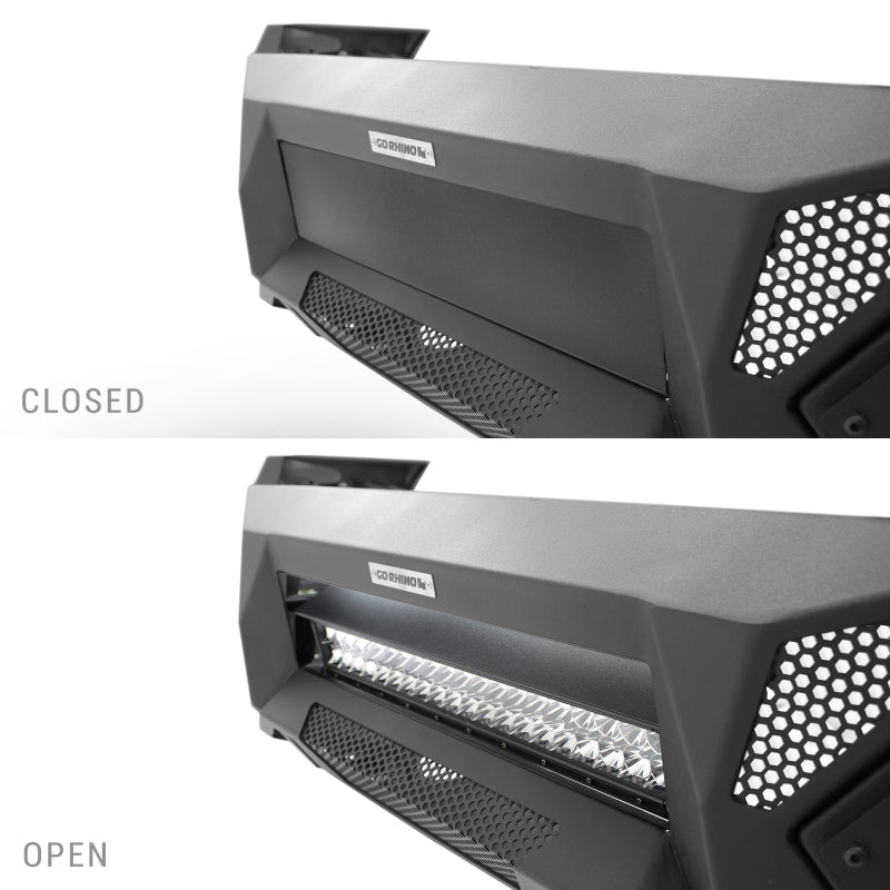 Go Rhino 16-21 Tacoma Element Front Bumper w/ Power Actuated Hide-away Light Bar Mount Tex Black - View 16