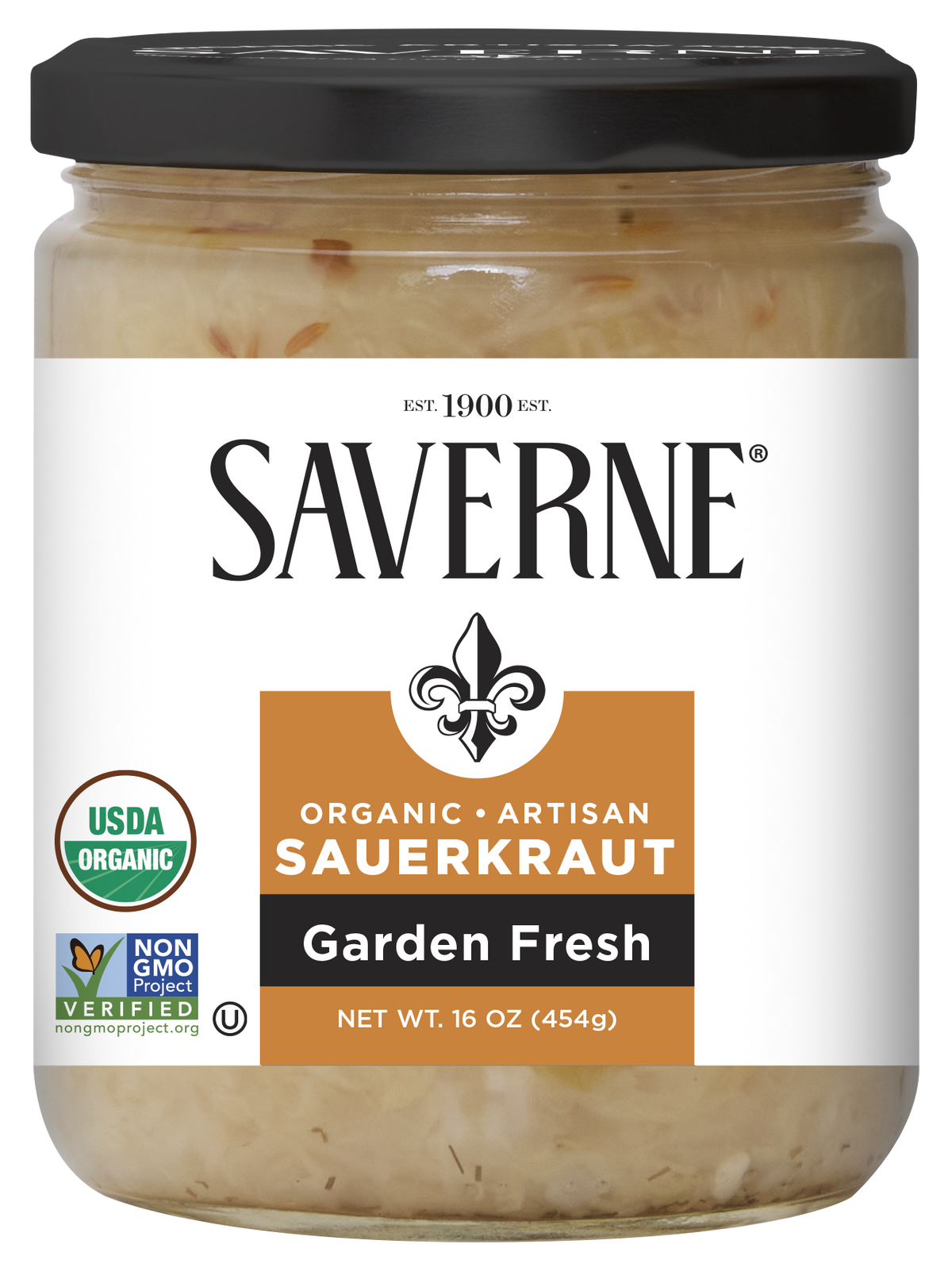 Saverne Organic Garden Fresh Kraut, 16 oz (Case of 6)